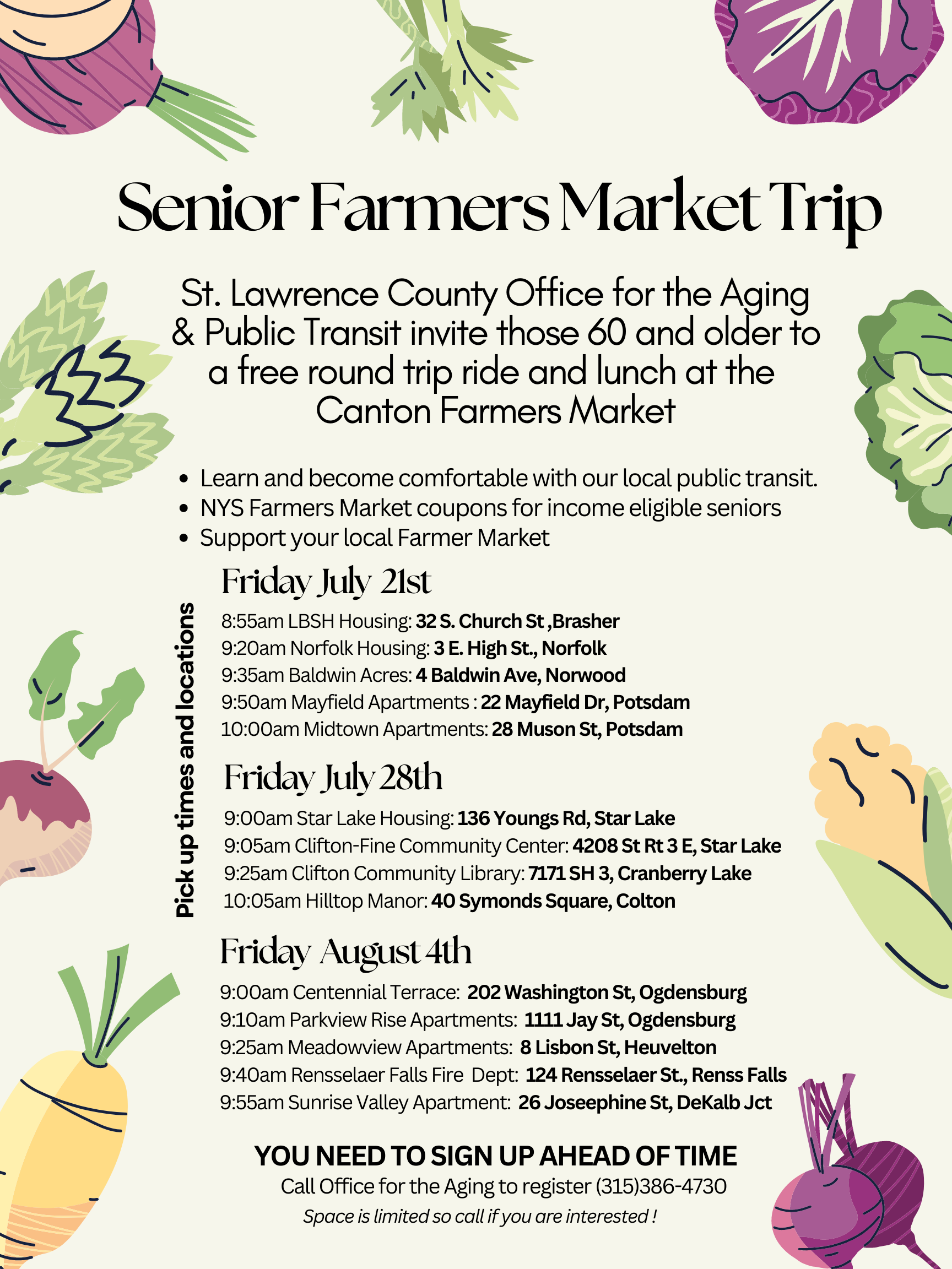 Senior Farmer Market Trips