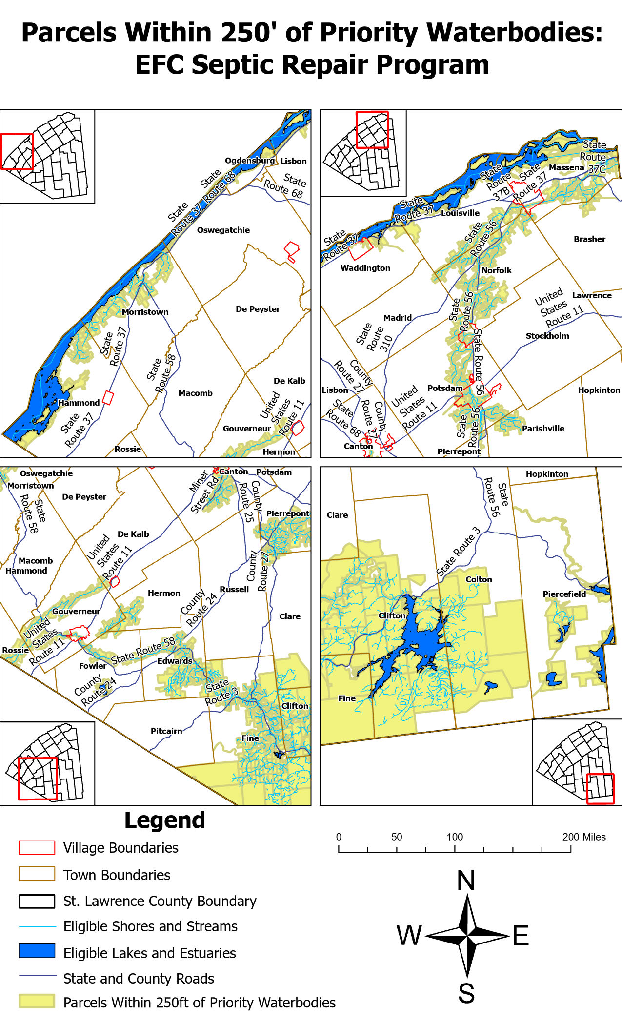 Parcels within 250 feet of priority waterbodies in SLC