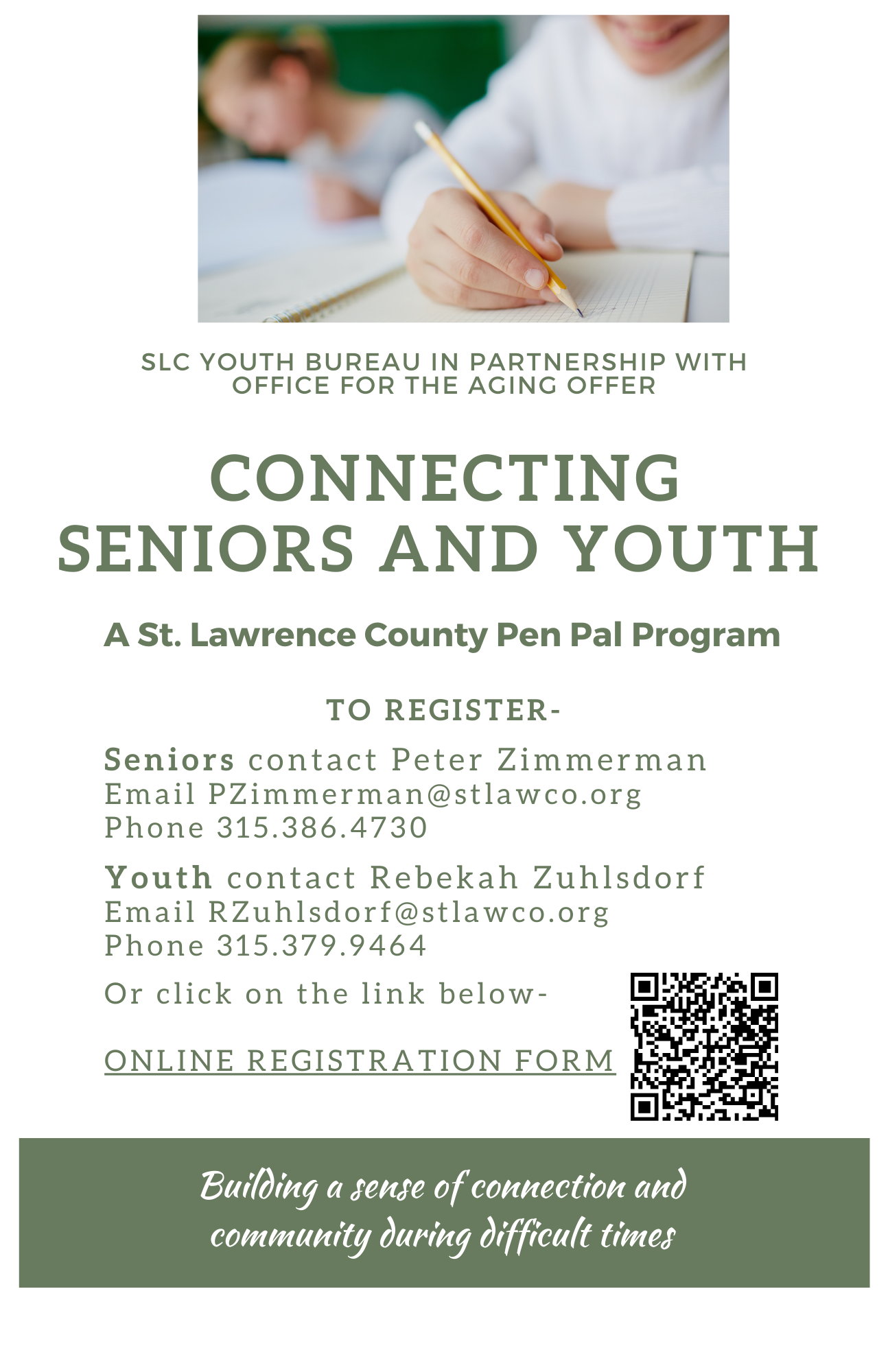 Connecting Seniors & Youth - A St. Lawrence County Pen Pal Program